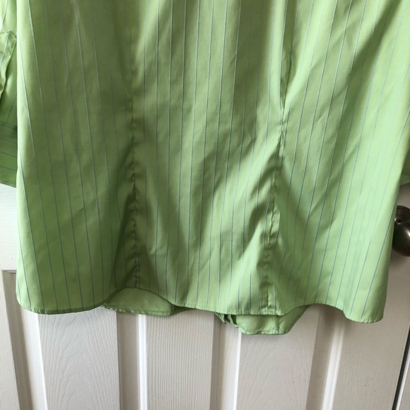 DCC women green and blue striped blouse size 1X - Picture 8 of 8
